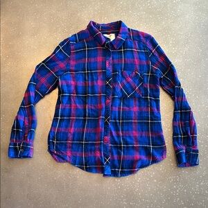 Blue and Red Plaid Women’s Shirt